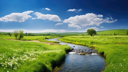 Obraz premium sun field spring