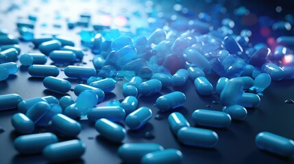 capsules pills blue