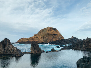 Porto Moniz Lava Pulse, Madeira Island: Lava pools with views of lava rocks and the Atlantic Ocean