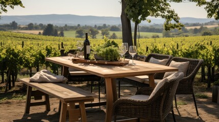 vineyard outdoor dining tables