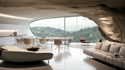 minimalist cave house