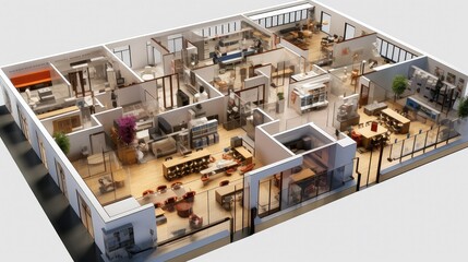 workstations office space floorplan