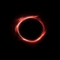 Fototapeta premium Enigmatic Glowing Ring Against the Void of Space a Captivating Visual Depiction of Cosmic Wonder