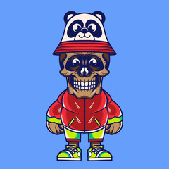 Mascot character design cartoon panda