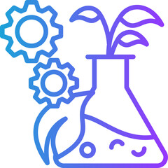Bioengineering line gradient icon