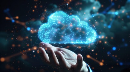 Employee organizing virtual meetings via a cloud-based platform 