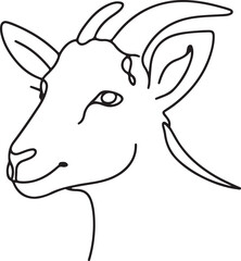 Stunning Goat Line Art Illustrations