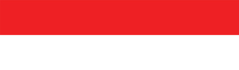Indonesia flag long banner digital vector illustration