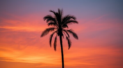 silhouette short palm tree