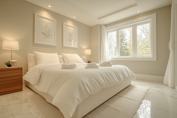 Minimal White Bedroom Design