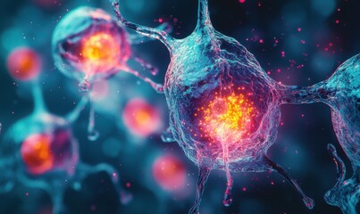 Close-up on stem cell research laboratory innovation breakthrough