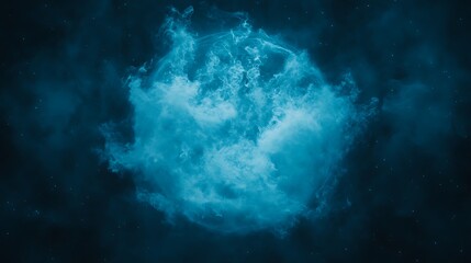 Fototapeta premium Ethereal Celestial Nebula Formation Illuminated in a Cosmic Dance of Blue Light and Space Dust