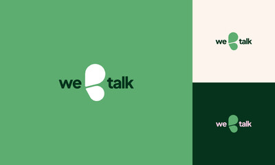 Talk Chat bot Communication Minimalist Modern Logo