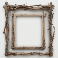 old wooden frame on a wall