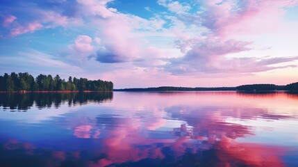 Fototapeta premium lake purple blue background