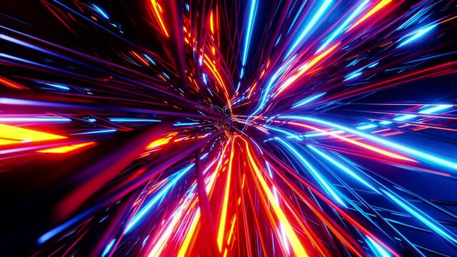Flying inside the cable, Infinitely looped animation.