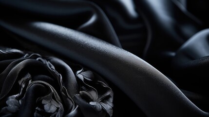 Obraz premium details black velvet texture