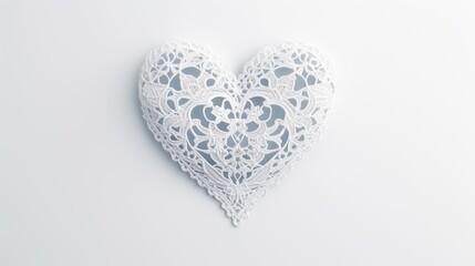 Fototapeta premium elegant heart white background