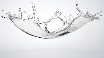 focus water splash on white