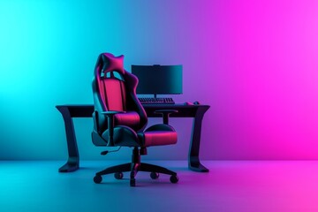 Eye-catching background with a gradient design enhances the gaming ambiance.