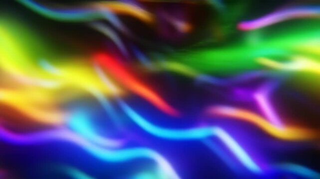 Abstract Pride Background Animation With Rainbow Gradient Waves