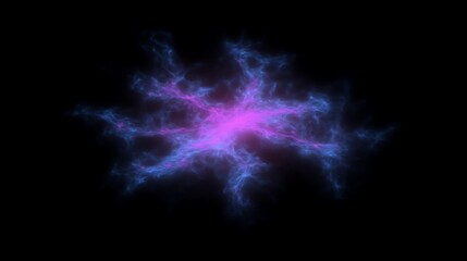 Ethereal Energy Burst in the Dark Void Fantastic Abstract Lightning Like Effect with Visual Display