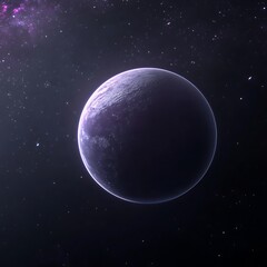 Ethereal Exoplanet Orb in Cosmic Void Space Vastness Phenomenon Deep Celestial Journey Exploration
