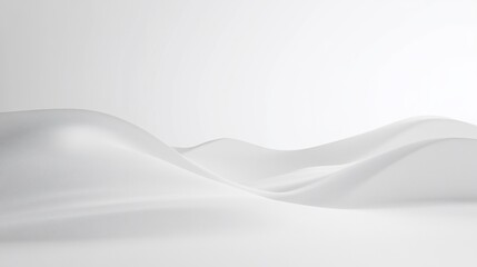 Obraz premium Abstract smooth white hills forming gentle curves and a soothing minimalist landscape