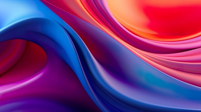 Abstract soft waves Beautiful Abstract 3D Background with Smooth Silky Shapes soft forms ..