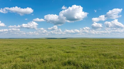 Vast Prairie Under Sunny Sky