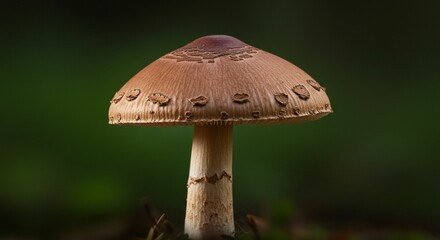 Single Brown Mushroom in Forest Nature Photography Fungi Closeup