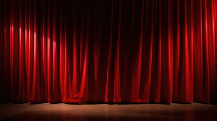 focus red curtain spotlight