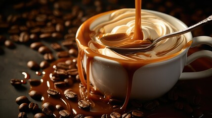 swirl coffee with cream