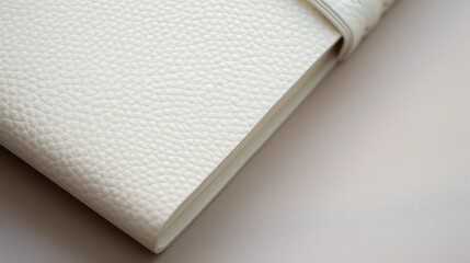 write white textured leather
