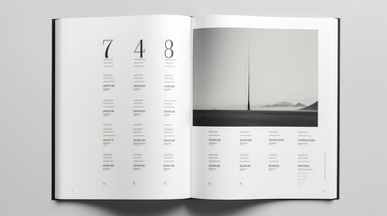style book layout with large chapter numbers