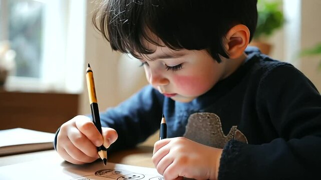 Child's Comic Strip Illustrating a Story About Their Beloved Pet