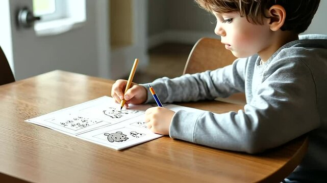Child's Comic Strip Story About Their Beloved Pet