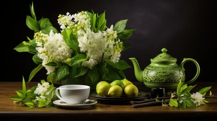 abundance green tea flower