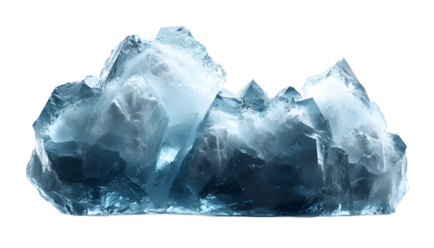 Iceberg Isolated on Gray Background