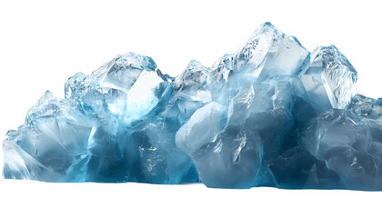 Obraz premium Blue Ice Crystal Formation Isolated