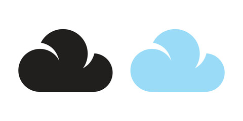 cloud vector icon cartoon sky doodle logo symbol isolated illustration design