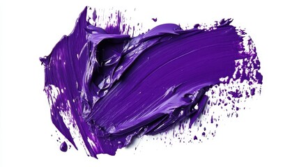 Dark purple oil paint stroke with rich texture