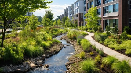 Obraz premium runoff green infrastructure
