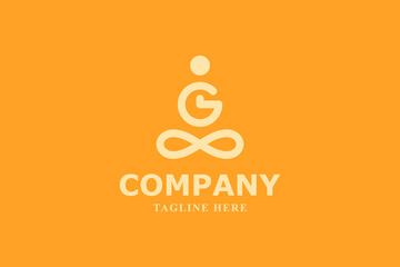 letter g yoga and meditation logo