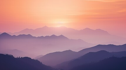 Obraz premium range orange sunrise