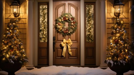 festive gold wreath
