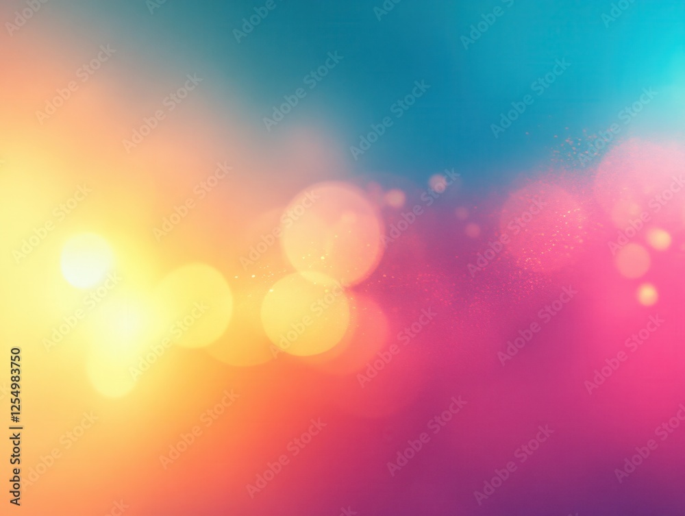 Wall mural abstract vibrant background with bokeh effect and gradient colors for creative design
