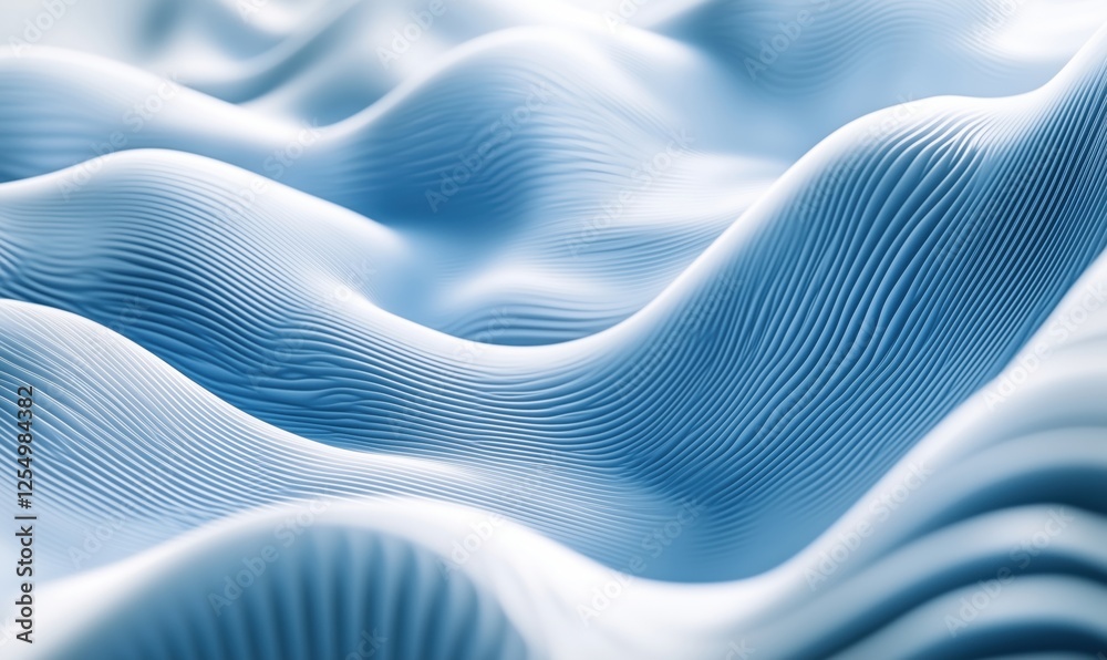 Poster abstract blue waves texture with smooth flowing lines and patterns