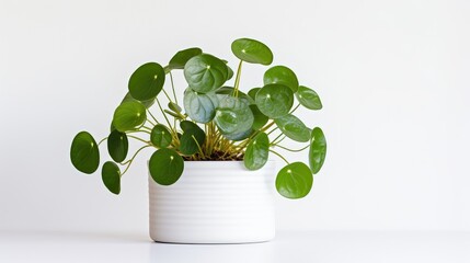 peperomioides house plant white background