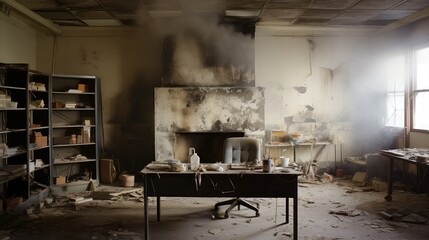 photograph smoke damage interior